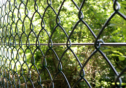 Chain link fence PVC coated